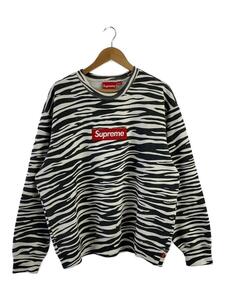 Supreme◆22AW/Box Logo Crewneck Zebra/スウェット/L/コットン/ホワイト/アニマル