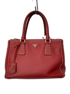 PRADA◆トートバッグ/レザー/RED