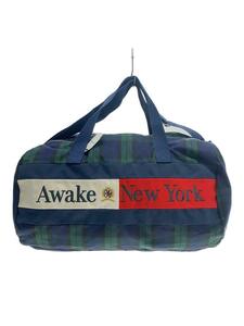 Awake NY◆23SS/ボストンバッグ/-/GRN/チェック