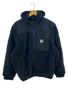 Carhartt◆フリースジャケット/XL/ポリエステル/BLK/無地/104467-N04