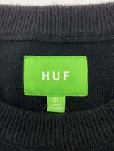 HUF◆セーター(薄手)/XL/アクリル/BLK/無地_画像3
