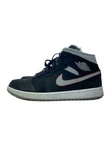 NIKE◆AIR JORDAN 1 MID/エアジョーダンミッド/ブラック/554724-060/29cm/BLK