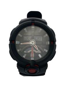 CASIO◆クォーツ腕時計・G-SHOCK/デジアナ/ラバー/BLK/BLK