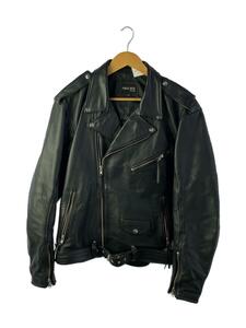  double rider's jacket /-/ leather /BLK/ plain 