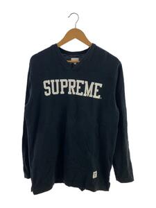 Supreme◆V Neck FootBall L/S Tee/Tシャツ/M/コットン/BLK