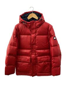 TOMMY HILFIGER◆フディーデットダウンボマー/ダウンジャケット/M/ナイロン/RED/MW0MW09458-611