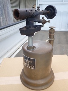 KASUGA Showa Retro antique burner gasoline torch Vintage gas burner ( compression not possible )