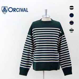 オーシバル オーチバル/ORCIVALボートネック ロングスリーブ リブ プルオーバー ボーダーカットソー OR-C0283PNB