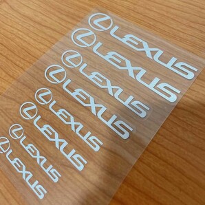 レクサス ブレーキ キャリパー ステッカー シルバー 8枚セット LEXUS シール HS CT UX NX IS RX RC GS ES LS LXの画像1