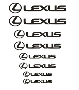 レクサス ブレーキ キャリパー ステッカー 黒 8枚セット LEXUS シール HS CT UX NX IS RX RC GS ES LS LX