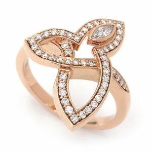  Harry Winston Lilly kla sterling 13.5 number FRDRMQRFLC K18PG diamond new goods finish settled pink gold ring finger . used free shipping 