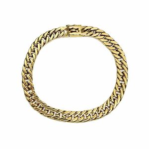  Miami cue van bracele K18YG Miami cue van chain Miami cue van link yellow gold metal 25.7g used free shipping 