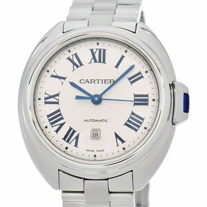 [3 year guarantee ] Cartier lady's kredu Cartier watch WSCL0005 calendar silver silver face self-winding watch wristwatch used free shipping 