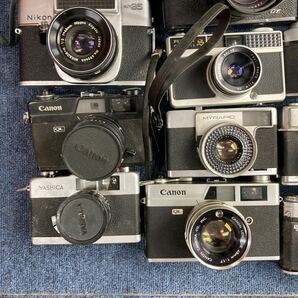 【A32】計30個 レンジファインダー カメラ まとめ売りCanon Nikon Yashica Petri Fujica など ジャンク品 の画像8