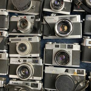【A35】計30個 レンジファインダー カメラ まとめ売りCanon Minolta Yashica Petri Konica olympus Fujica など ジャンク品 の画像6
