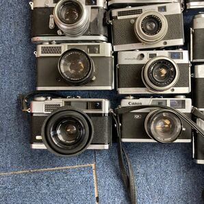 【A35】計30個 レンジファインダー カメラ まとめ売りCanon Minolta Yashica Petri Konica olympus Fujica など ジャンク品 の画像8