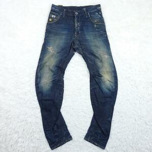 G-STAR RAW　ジースターロウ　ARC 3D LOOSE TAPERED　リペア加工3D立体裁断ルーズテーパードデニムパンツ　29　イタリア製　伊製