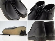 新品/CLARKS ORIGINALS/クラークス オリジナルズ/WALLABEE BOOT/ワラビー ブーツ/BLACK LEATHER/ブラック レザー/黒/26155512/25.0cm_画像3