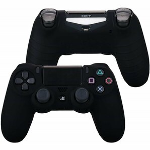 【vaps_3】PS4 コントローラー用シリコンケース 《ブラック》 スキンケース 保護カバー 送込の画像2