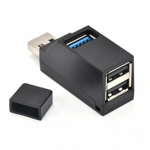 【vaps_5】USBハブ 3ポート USB3.0+USB2.0コンボハブ 《ブラック》 拡張 軽量 小型 コンパクト 送込の画像1