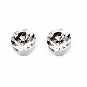 [vaps_4] magnet earrings {6mm} white clear crystal earrings fake earrings including postage 