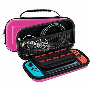 【vaps_4】ニンテンドースイッチ専用 収納ポーチ 《ピンク》 ケース カバー 保護 ケーブル/カード等収納可 任天堂 Nintendo Switch 送込