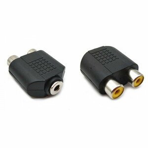 [vaps_2]3.5mm female -2RCA female conversion adapter 3.5mm stereo Mini plug ( female ) - 2RCA( female ) including postage 