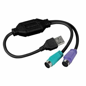 【vaps_3】PS/2-USB変換アダプタ 《ブラック》 PS2 to USB アダプター 送込