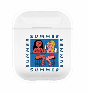 【vaps_7】AirPods クリアケース 《Summer》 イヤホン 収納ケース 保護カバー 保護ケース 送込