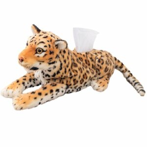 Art hand Auction [vaps_7] Animal tissue case 《Leopard》 Animal stuffed animal tissue cover tissue holder box tiger leopard shipping, handmade works, Case, storage bag, Tissue case