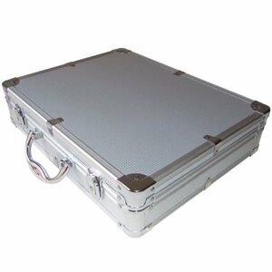 [vaps_7] attache case { silver } aluminium alloy aluminium case business briefcase bag including postage 