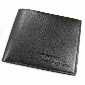 【vaps_6】メンズ 二つ折り財布 レザー調 横型 ブラック 財布 カード入れ カード収納 札入れ 定期入れ シンプル ビジネス 送込の画像1