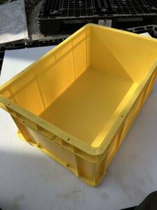 プラスチックコンテナ 黄色5個セット売り 在庫2セット（10個）55×35深さ22