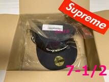 【7-1/2】Supreme MLB Teams Box Logo New Era Navy New York シュプリーム ニューエラ ボックスロゴ キャップ 帽子 cap hat Yankees_画像3