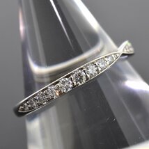 S1994【BSJBJ】TIFFANY&Co. ティファニー ハーモニー ハーフサークル ダイヤモンド リング Pt950 幅2.3mm 9号 指輪_画像3