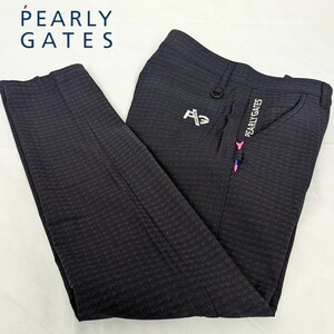 ☆最新出品 新品正規品 PEARLYGATES/パーリーゲイツメンズC/Peアートピケ ストレッチパンツ 5(L) 抜群のストレッチ性、通気性、吸収速乾性