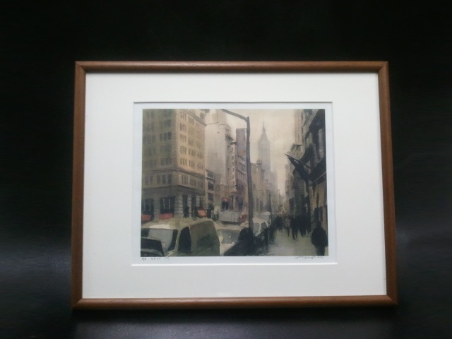☆☆[Painting/Watercolor Landscape] Framed Art Print of Buildings, Streetscape, Signed/Wall Decoration, Interior Decoration☆, Artwork, Painting, others