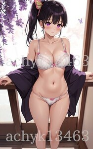 鬼滅の刃 栗花落カナヲ 超高画質 イラストポスター A4 同人 アート アニメ ポスター オリジナル 【1400円以上もう1枚GET】 11