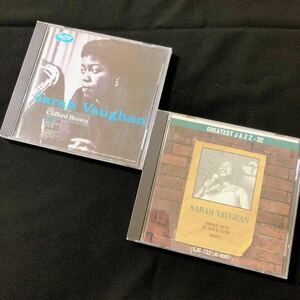 【JAZZ：CD】 サラ・ヴォーン Sarah Vaughan アルバム 2枚 with Clifford Brown / smoke gets in your eyes グレイテストジャズ