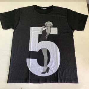 DBR5C. デザインTシャツ　XLサイズ　Marilyn Monroe No.5 マリリンモンロー プリントTシャツ