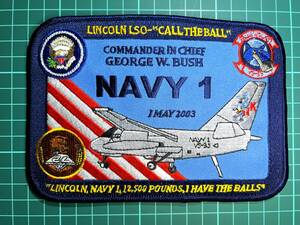 【部隊関連パッチ】CVW-14/CVN72(CVN-72 USS ABRAHAM LINCOLN) VS-35 BLUE WOLVES NAVY-1 D010