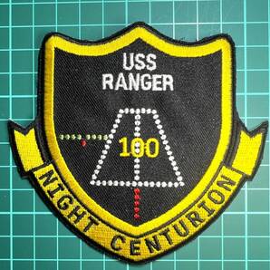 【ナイトセンチュリオンパッチ】CVN-61 USS RANGER(レンジャー）100 NIGHT CENTURION(夜間着艦100回) E001の画像1