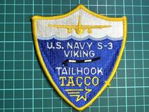 【海上制圧飛行隊関連パッチ】U.S NAVY S-3 VIKING TAILHOOK TACCO G24_画像1