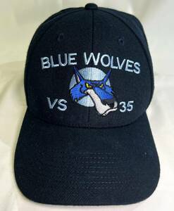 米海軍S-3B海上制圧飛行隊 VS-35 Blue Wolves 部隊章キャップ①（帽子）
