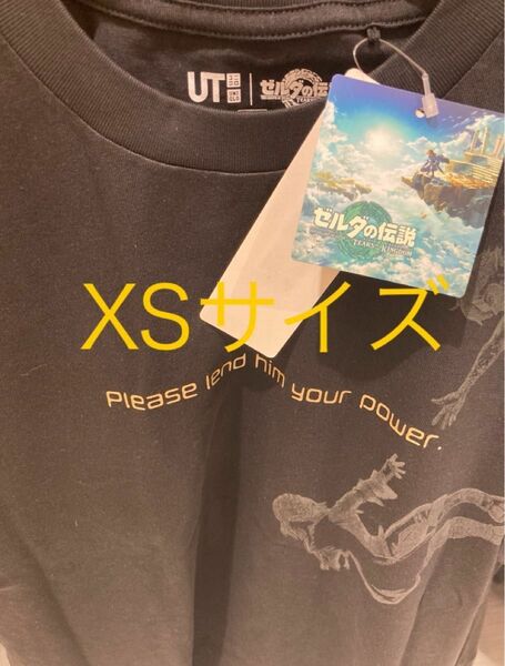 XSサイズ】ゼルダの伝説 ブラック　センターロゴ　 ユニクロTシャツ