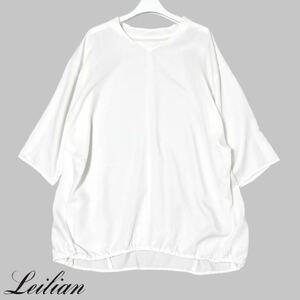 美品 Leilian 洗える プルオーバー ブラウス 日本製 レリアン トップス 大きいサイズ
