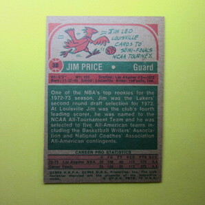 NBA 1973-74 Topps #38 Jim Priceの画像2