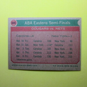 NBA 1973-74 Topps #205 ABA East Semi-Finalsの画像2