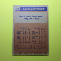 NBA 1972-73 Topps #246 ABA Championship Game #6_画像2