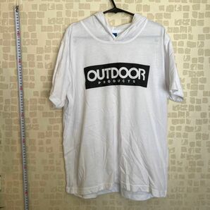 2. Tシャツ 半袖 ホワイト 古着 パーカー フード付き